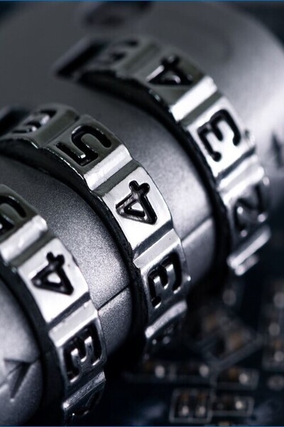 Close-up van cijferslot