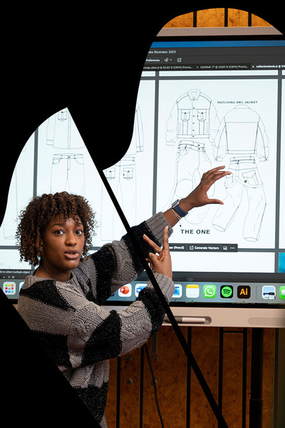 Student Fashion toont kledingontwerpen op scherm