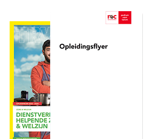 Dienstverlening Helpende Zorg & Welzijn opleidingsflyer