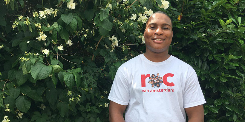 Jason ambassadeur voor het ROC van Amsterdam